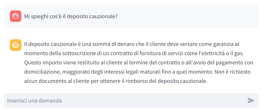 Chatbot conversation example